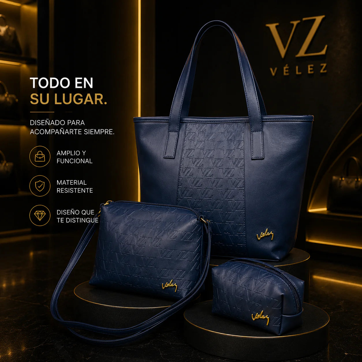 Trio de Carteras Estilo Vlz l Elegancia y espacio para tu día a día
