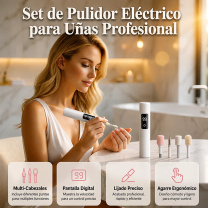 🔥 Compra 1 y llévate 2 | Pulidora de uñas eléctrica profesional