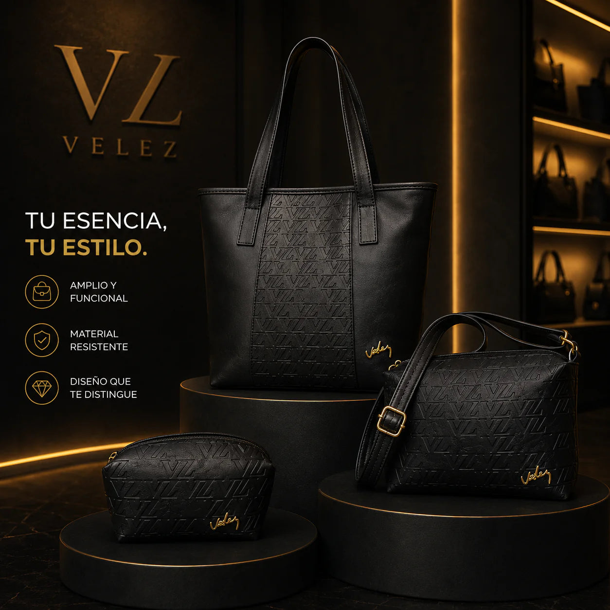 Trio de Carteras Estilo Vlz l Elegancia y espacio para tu día a día